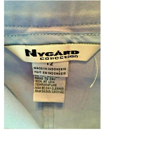 Nygard Collection Womens Stretch Cropped Cuffed Capris Pant Light Blue Size 12 - Picture 4 of 6